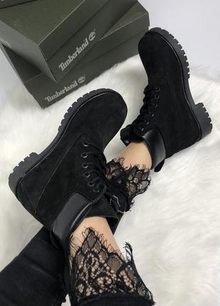 Timberland крутые женские ботинки с мехом8 фото