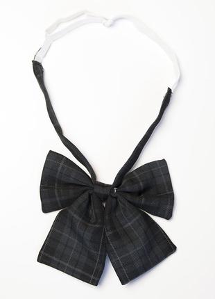 Жіночий метелик чорний бантик у клітинку 9253 шкільна форма аніме кавай кейпоп стиль