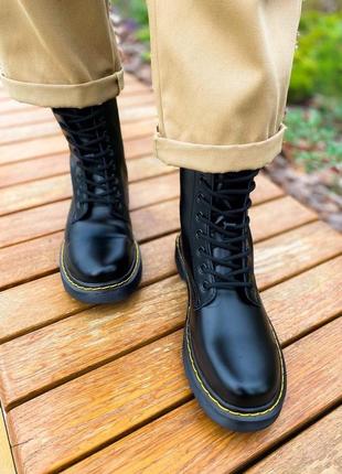 Женские высокие кожаные ботинки dr.martens 1460 bex classic (premium)2 фото