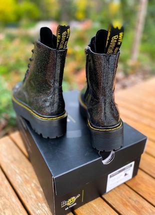 Женские высокие кожаные ботинки. dr.martens jadon galaxy  (premium)2 фото