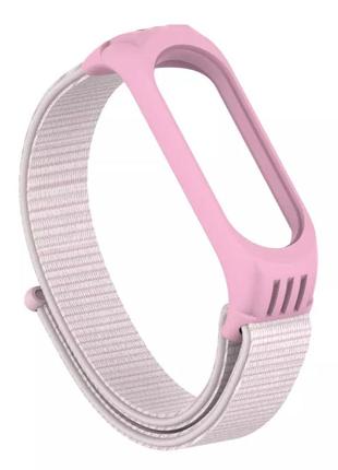 Нейлоновий браслет/нейлоновий ремінець для фітнес-трекер/смартгодинник mi band 3/4 рожевий