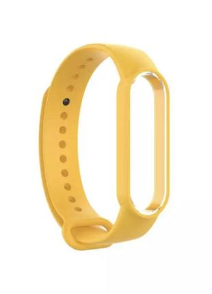 Браслет / ремешок для фитнес-трекер смарт часов mi band 5 yellow1 фото