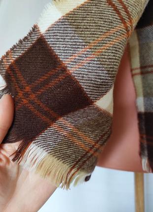 Шотланский шарф в коричневых тонах *клетка*bannockbane(28 см на 134 см)4 фото