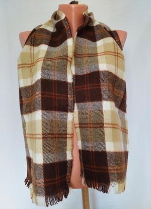 Шотланский шарф в коричневых тонах *клетка*bannockbane(28 см на 134 см)3 фото