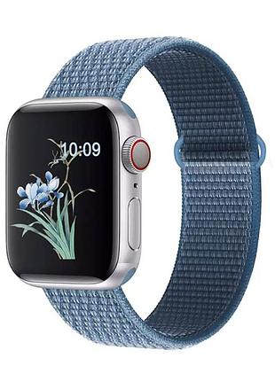 Нейлоновый браслет для apple watch серии 6/5/4/3/se 42mm / 44mm #25 cape cod blue