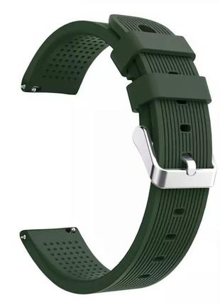 Браслет/ремінець для годинника xiaomi/garmin/samsung ширина 20 мм модель 732 зелений