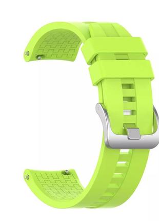 Браслет силіконовий/решок силіконовий для годинника xiaomi/samsung/huawei (ширина 22 мм) lime green