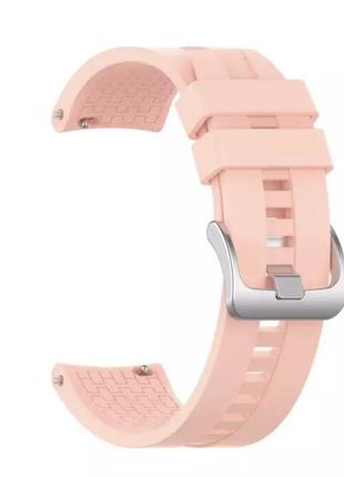 Браслет силиконовый / ремешок силиконовый для часов xiaomi / samsung / huawei (ширина 22 мм) light pink