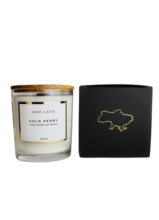 Ароматична соєва свічка "золота півонія" - andless aroma soy candle gold peony