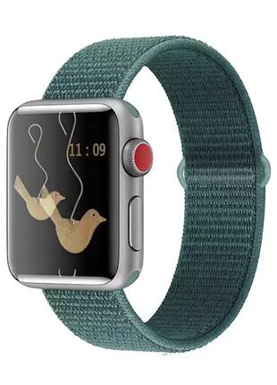 Нейлоновый браслет для apple watch серии 6/5/4/3/se 42mm / 44mm #58 pine green