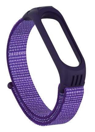 Нейлоновый браслет / нейлоновый ремешок для фитнес-трекер / смарт часы mi band 3 / 4 фиолетовый1 фото
