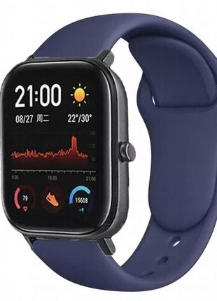 Браслет / ремешок для часов xiaomi amazfit bip / xiaomi amazfit gts midnight blue1 фото