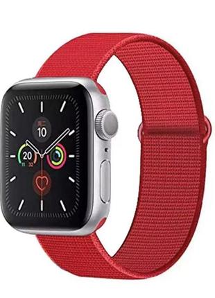 Нейлоновий браслет/нейлоновий ремінець для apple watch 42 mm / 44 mm #27 red