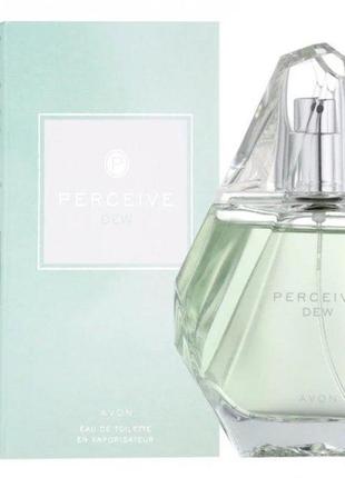 Туалетная вода зеленый perceive dew avon, 50 мл1 фото