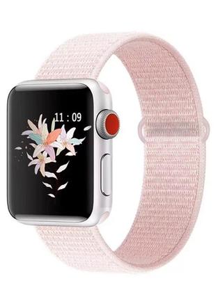 Нейлоновый браслет для apple watch серии 6/5/4/3/se 42mm / 44mm #18 pearl pink