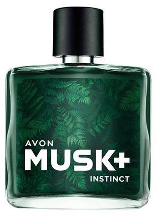 Туалетна вода musk+instinct для нього avon, 75 мл