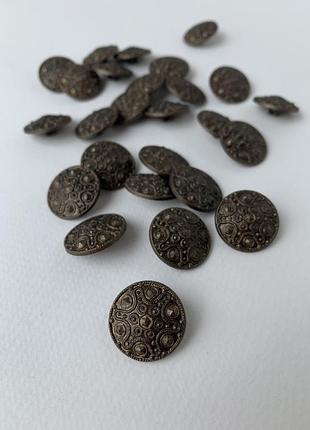 Пуговица цветок пластиковая бронза 22мм пластик