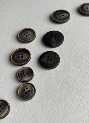 Пуговица костюмная ободок 4 отв партнер большая розводы графит 22мм роговая