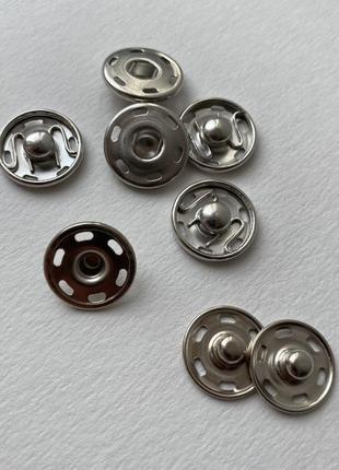 Кнопки пришевные никель 16мм металл