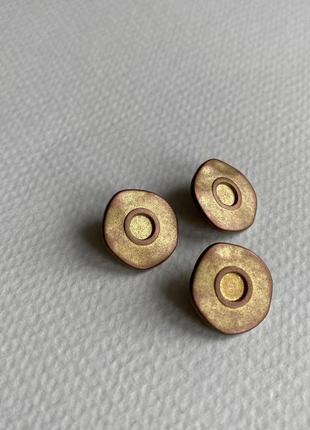 Пуговицы винтаж бронзовый изогнутый 16мм металл