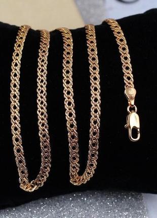 Цепь xuping jewelry  ромб с огранкой 50 см 4 мм золотистая