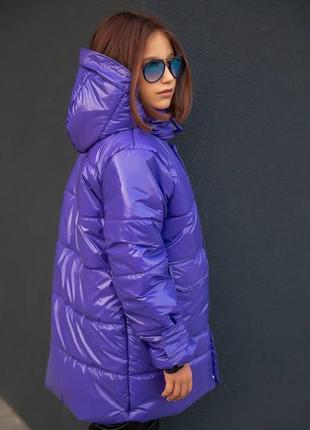 Стильна зимова подовжена куртка на підлітка3 фото