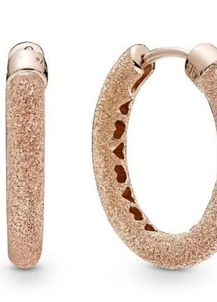 Серебряные серьги матовая роскошь сережки pandora пандора