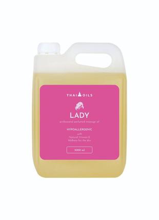 Професійне кокосове масажне масло thai oils lady 3000 ml