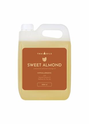 Профессиональное кокосовое массажное масло «thai oils» «sweet almond» 3000 ml