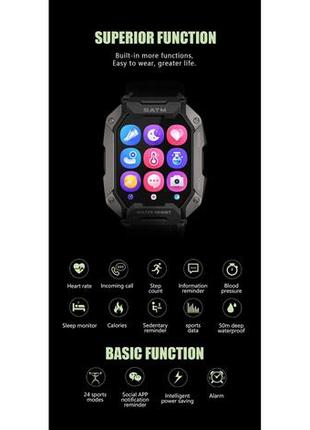 Чоловічий сенсорний розумний смарт годинник smart watch full touch 1.71 inch mel42-g з тонометром, пульсоксиметром9 фото