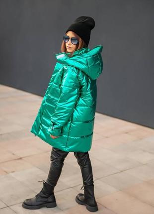 Зимняя подростковая куртка для девочки7 фото