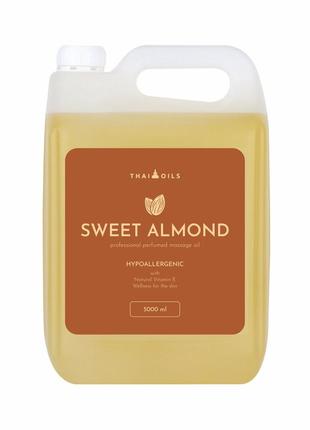 Професійна кокосова масажна олія «thai oils» «sweet almond» 5000 ml1 фото