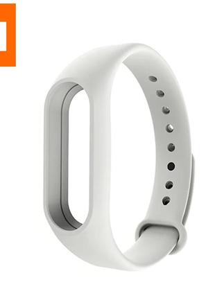 Силиконовый ремешок для фитнес браслета трекера xiaomi mi band m2 белый