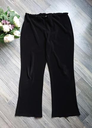 Женские чёрные брюки в рубчик большой размер батал 52/54 штаны
