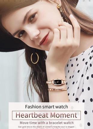 Жіночий розумний смарт годинник smart watch gt83c сріблястий з тонометром пульсометром7 фото