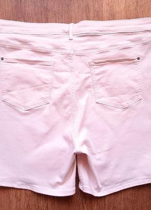 Шорти пудрові рожеві  джинсові marks&spencer стрейч-коттон  розмір  uk 20 eur 48 us 16 stretch3 фото