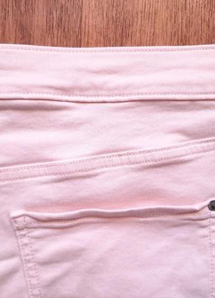 Шорти пудрові рожеві  джинсові marks&spencer стрейч-коттон  розмір  uk 20 eur 48 us 16 stretch5 фото