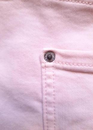 Шорти пудрові рожеві  джинсові marks&spencer стрейч-коттон  розмір  uk 20 eur 48 us 16 stretch8 фото