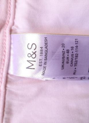 Шорти пудрові рожеві  джинсові marks&spencer стрейч-коттон  розмір  uk 20 eur 48 us 16 stretch9 фото