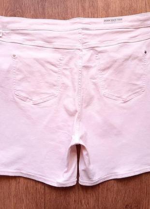 Шорти пудрові рожеві  джинсові marks&spencer стрейч-коттон  розмір  uk 20 eur 48 us 16 stretch7 фото