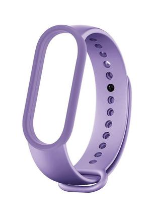 Силиконовый ремешок mrk для фитнес браслета xiaomi mi band 6/5 светло-фиолетовый (18) (mrk3135)1 фото