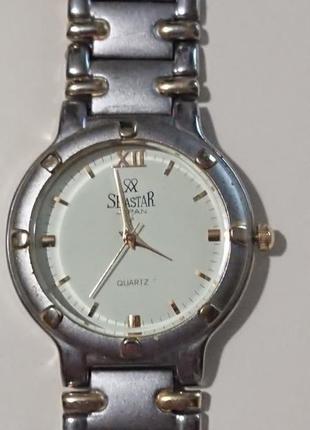 Чоловічі наручні кварцові годинники "seastar" з браслетом. модель № 1245.5 фото