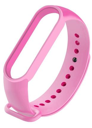Силиконовый ремешок mrk для фитнес браслета xiaomi mi band 6/5 розовый barbie (37) (mrk3132)1 фото