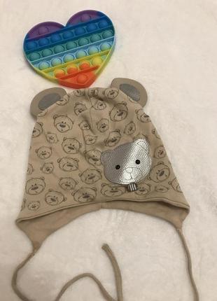 Шапка,шапка на завязках, ушапка с ушками на завязках