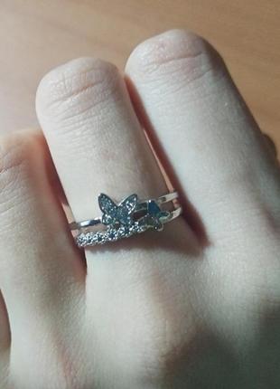 Колечко кольцо с бабочками красивое