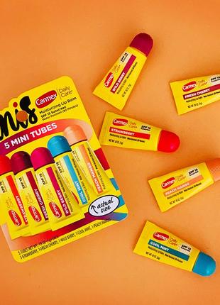 Набір бальзамів для губ carmex daily care 5 minis lip balm pack spf 15 5 х 5 г2 фото