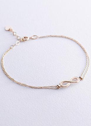 Браслет "біскінченність" у жовтому золоті 
б05101