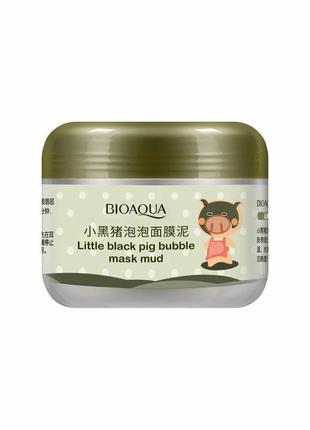 Очищаюча бульбашкова маска для обличчя bioaqua skin care carbonated bubble clay mask оригінал 100г2 фото