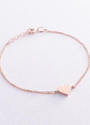 Золотой браслет "сердце" б04480