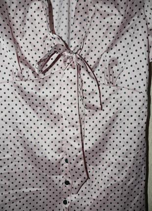 Нежная блузка в горошек2 фото
